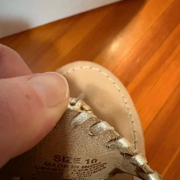 Jack Rogers Gold Embellished Sandals - Picture 2 of 4